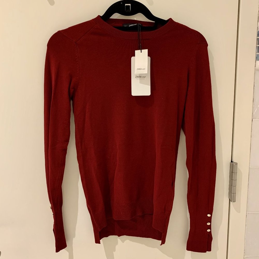 Zara stretch knit long sleeve top